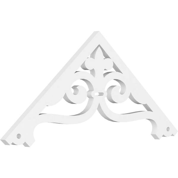 Ekena Millwork 1 in. x 36 in. x 15 in. (10/12) Pitch Finley Gable Pediment Architectural Grade PVC Moulding