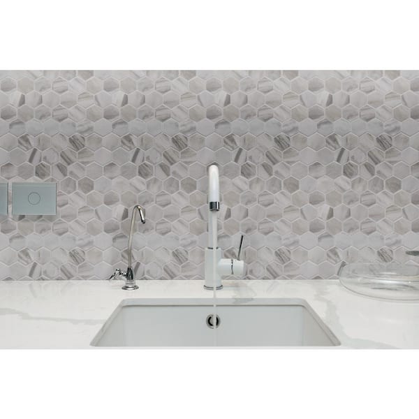 Take Home Tile Sample - Ader Botticino 4 in. x 4 in. Matte Porcelain Mosaic Tile