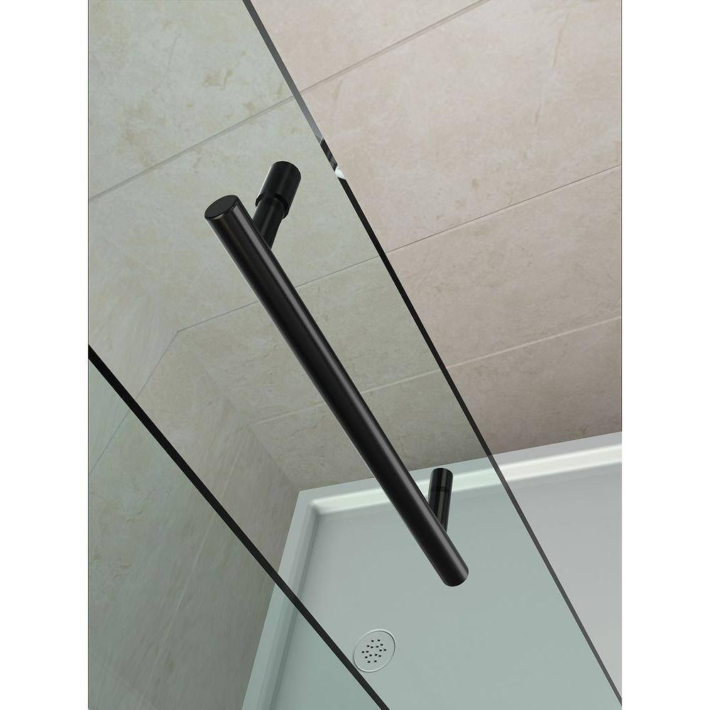 Langham 48" Bronze Frameless Sliding Shower Door