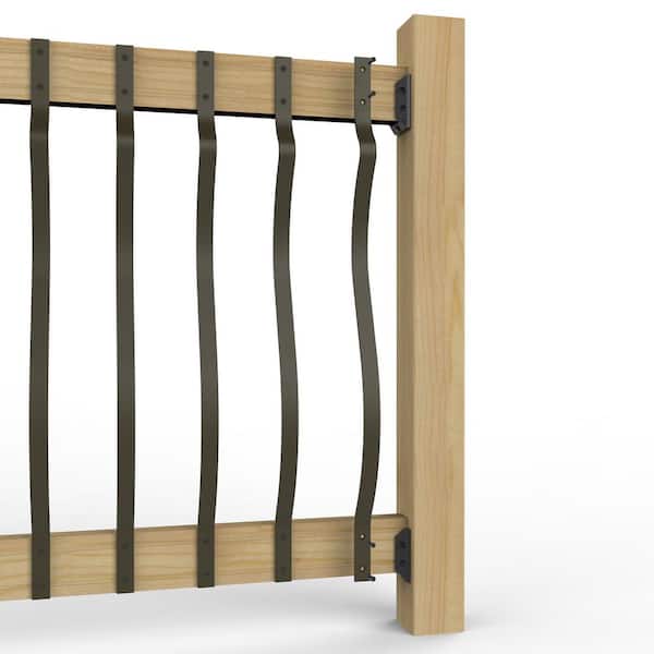 Deckorators 40 in. x 1 in. Bronze Aluminum Baroque Baluster