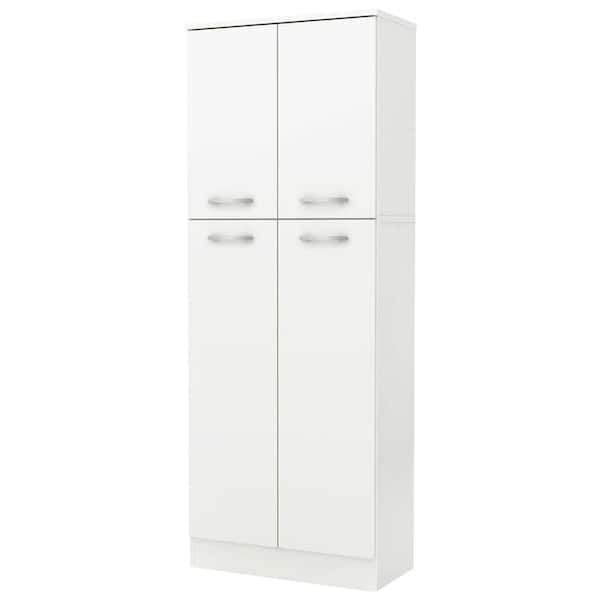 South Shore Axess 4-Door Laminated particleboard Pantry in Pure White