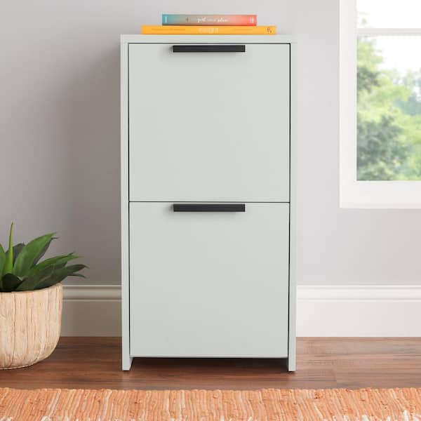StyleWell Braxten White Vertical File Cabinet with 2 Drawers (15.6 in. W x 30 in. H)