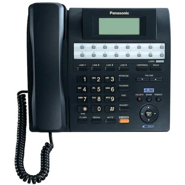 Panasonic 4-Line Corded Speakerphone with Caller ID and Backlit LCD - Black