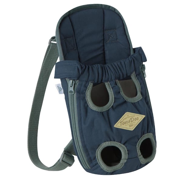 Wiggle-Sack Fashion Designer Front and Backpack Dog Carrier - Medium in Navy