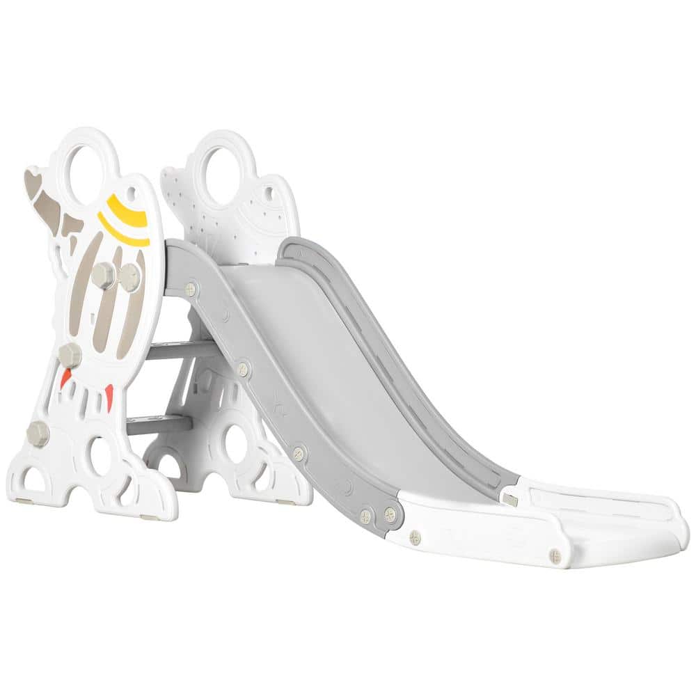 Gray Toddler Slide, Indoor Foldable Kids Slide for Boys Girls