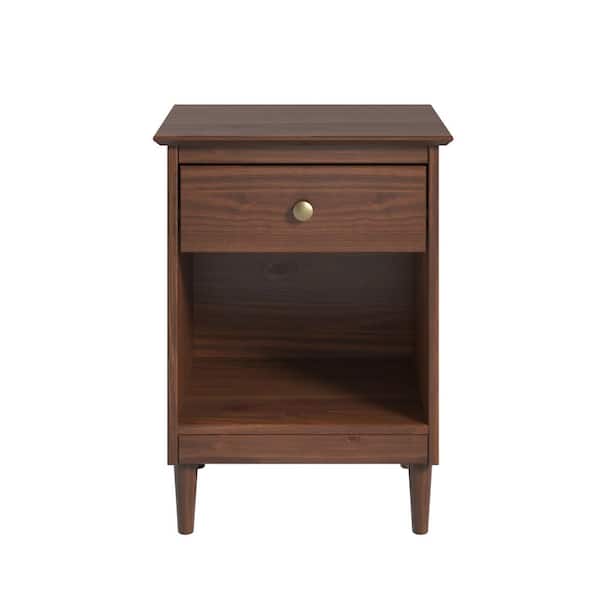 Jela-USA Walnut 1-Drawer 15 in. Nightstand - Spencer 47950 - The