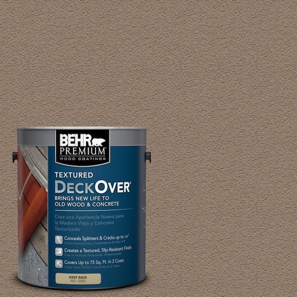 BEHR Premium Textured DeckOver 1 gal. #SC-153 Taupe Textured Solid Color Exterior Wood and Concrete Coating