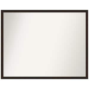 Carlisle Espresso Narrow 29 in. x 23 in. Non-Beveled Classic Rectangle Wood Framed Wall Mirror in Brown