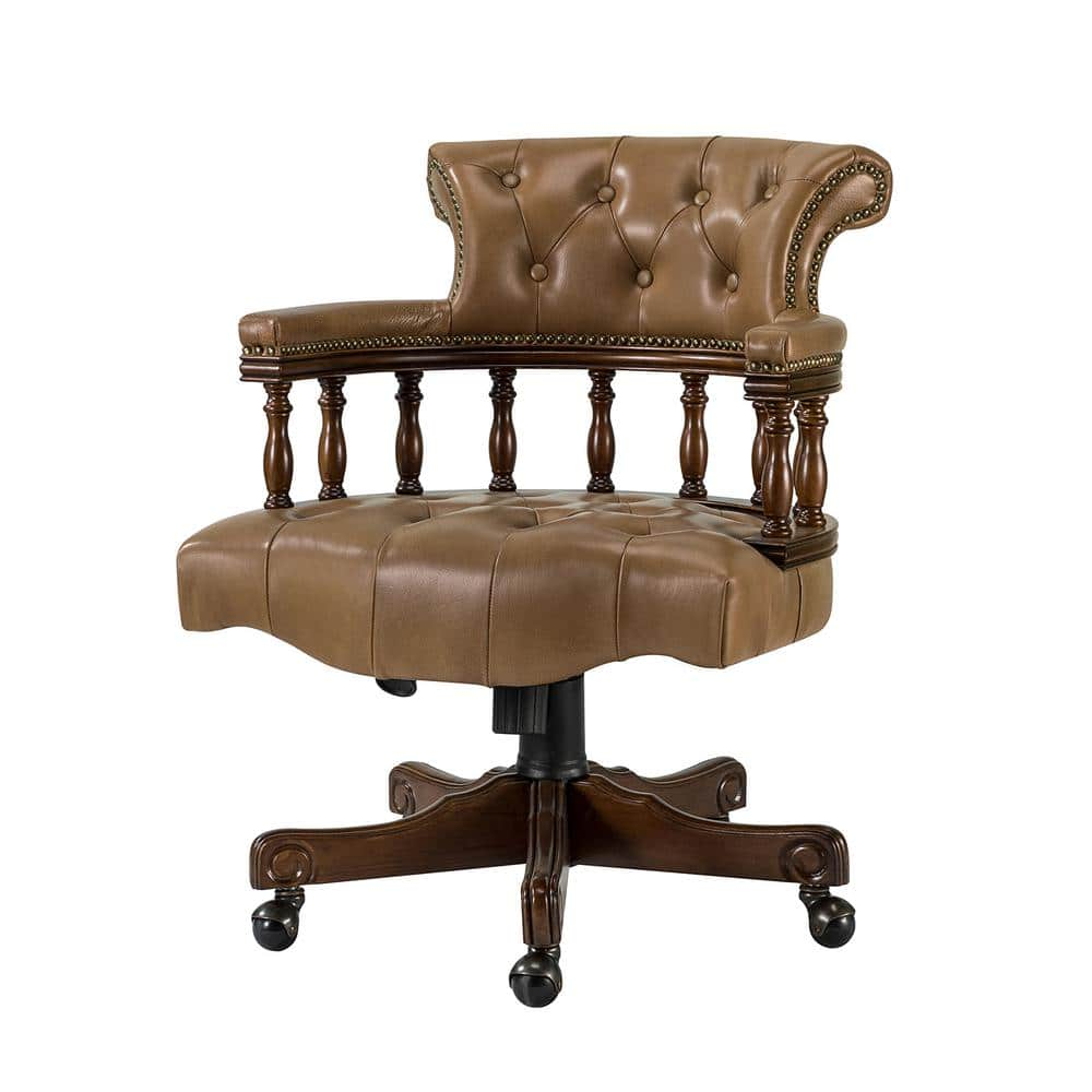 JAYDEN CREATION Yitzhak Genuine Leather Executive Camel Chair With   Camel Jayden Creation Executive Chairs Ofgl0517 Cml 64 1000 