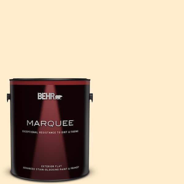 BEHR MARQUEE 1 gal. #320A-2 Provence Creme Flat Exterior Paint & Primer
