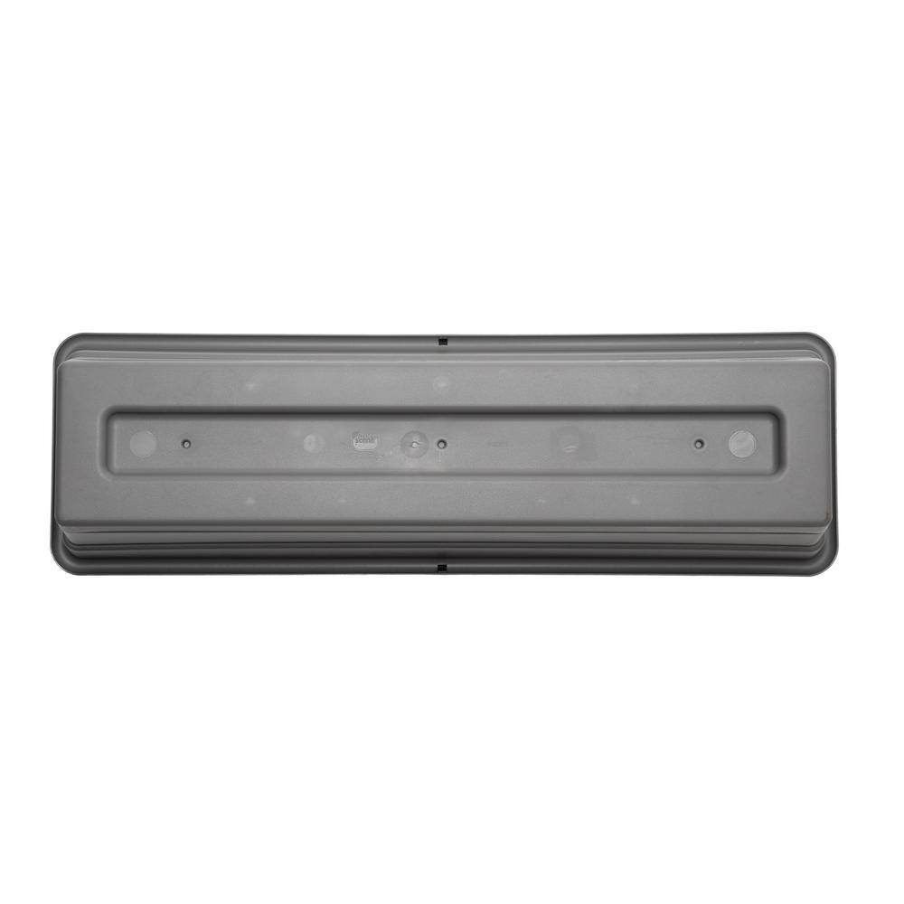 Bloem 24-inch Charcoal Gray Resin Window Box Planter
