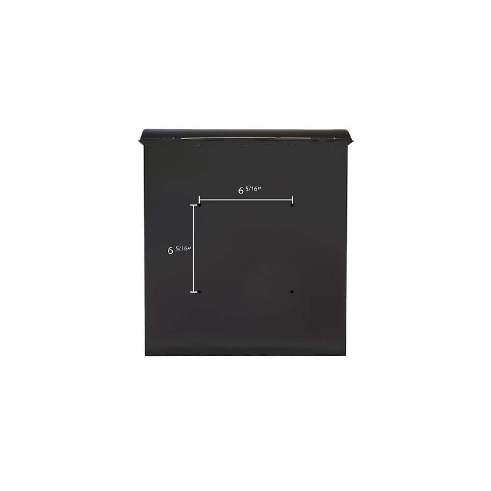 Black Steel Lockable Wall Mounted Mailbox