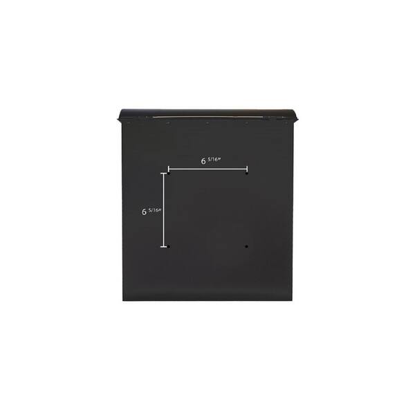 Leece Wall Mounted Mailbox in Black with Combo Lock Leece Wall Mounted Mailbox in Black with Combo Lock