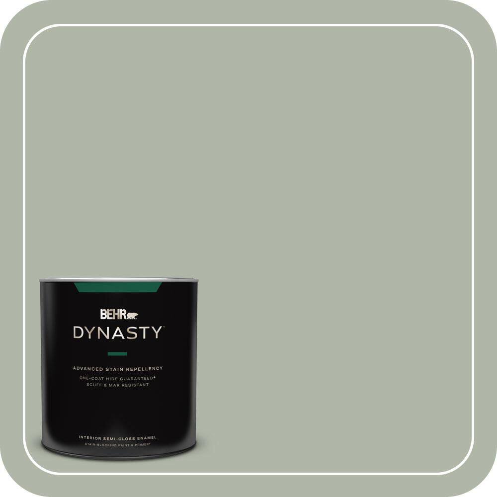 1 qt. #ICC-56 Green Tea Semi-Gloss Enamel Interior Stain-Blocking Paint and Primer price history on PriceWatchPro