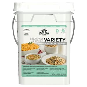 Breakfast and Dinner Variety Pail Emergency Food Supply 13 Varieties 4-Gallon Pail 25 Year Shelf Life