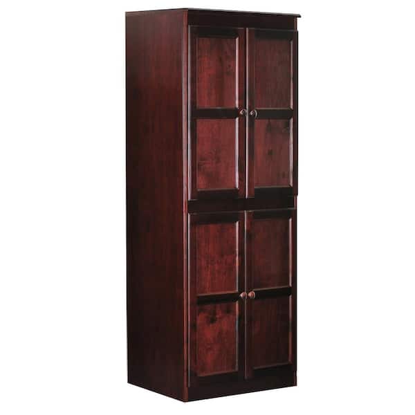 Concepts In Wood 72 in. Cherry Wood 5-shelf Standard Bookcase with Adjustable Shelves