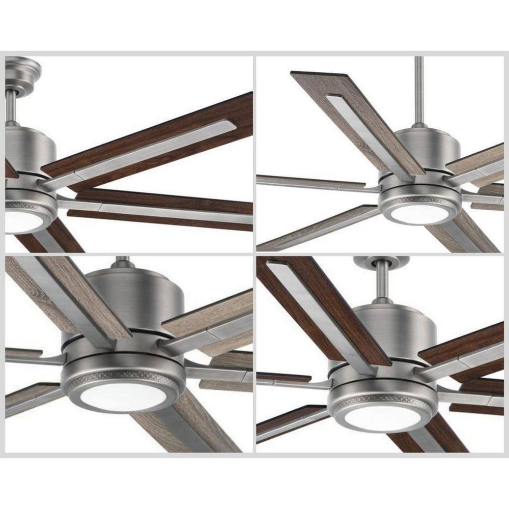 Glandon 60" Nickel Ceiling Fan with LED Light and Remote