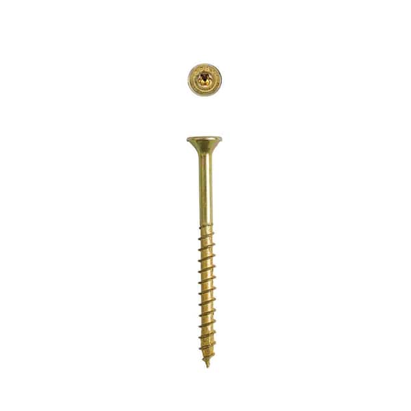 #10 x 2 in. Interior Flat Head Wood Screws Construction Framing Torx T-Star Plus (1500 Each) Bulk Pail Bit Included