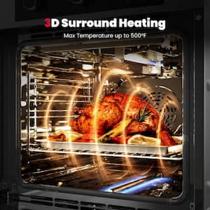 24 in. Built-In Single Natural Gas Wall Oven with Rotisserie in Stainless Steel, CSA Approved