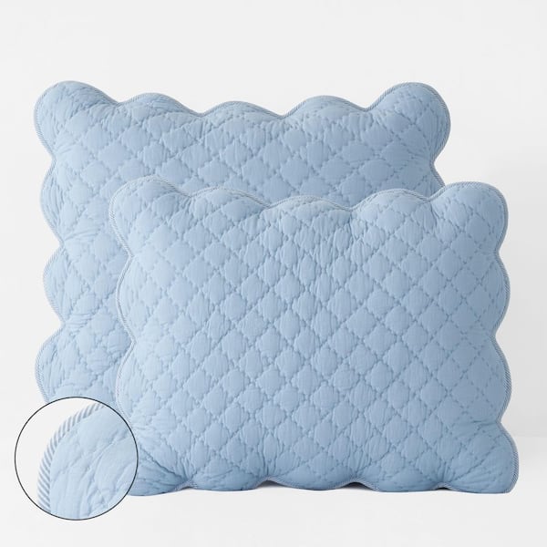 Company Cotton Scallop Linen Patchwork Quilt Sham