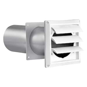 Plastic Louvered Vent in White