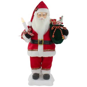 24 " Animated Santa Claus with Lighted Candle Musical Christmas Figure
