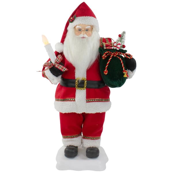 Northlight 24 " Animated Santa Claus with Lighted Candle Musical Christmas Figure