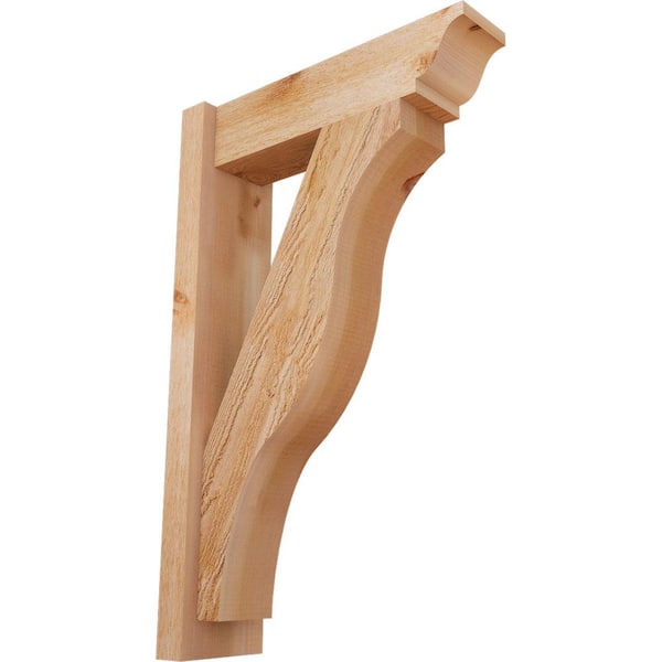 Ekena Millwork 6 in. x 32 in. x 20 in. Western Red Cedar Fuston Traditional Rough Sawn Outlooker