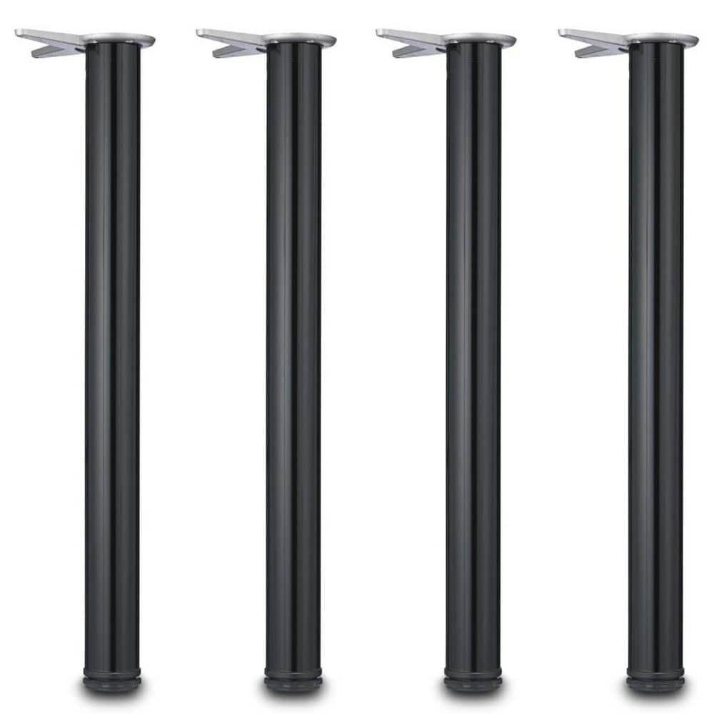 (4-Pack) 27 1/2 in. (700 mm) Black Metal Round Table Leg with Leveling Glide price history on PriceWatchPro
