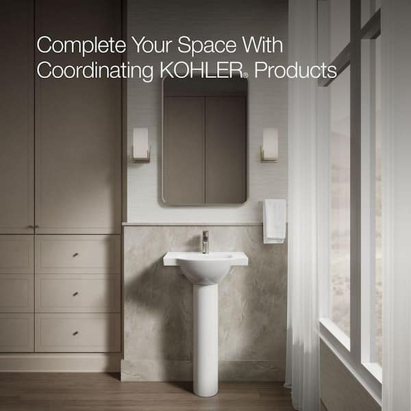 KOHLER Veer 21 x 18.25 Pedestal Bathroom Sink in White Vitreous