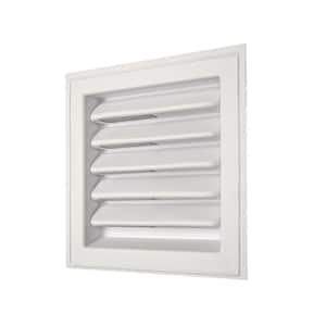 12 in. x 12 in. Plastic Wall Louver Static Vent in White