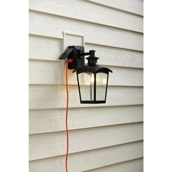 Cast Exterior Lantern Sconce, Outdoor Patio Light With Plug