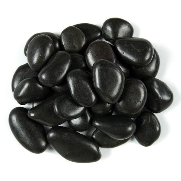 MSI Super Black Polished 0.5 cu. ft. 0.75 in. to 1.25 in. Bagged Landscape Pebbles (55 Bag/30 cu. ft.)