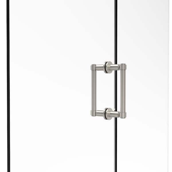 Allied Brass Contemporary 6 in. Back-to-Back Shower Door Pull in Polished Nickel