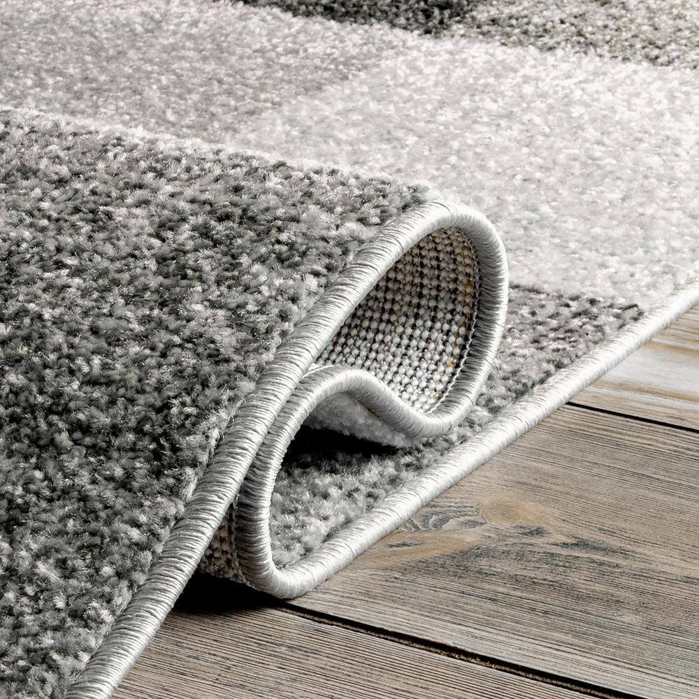 Farmhouse Country 4' x 6' Gray Buffalo Plaid Washable Rug