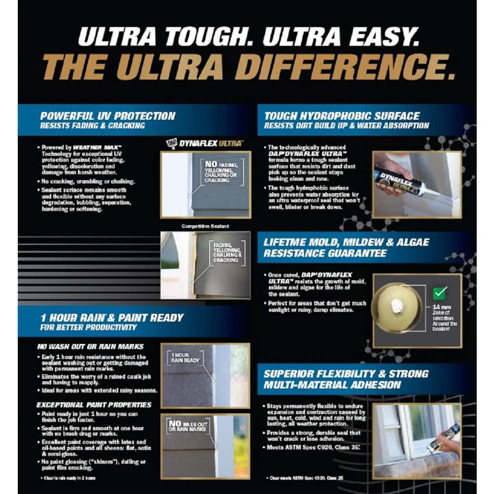 DAP Dynaflex Ultra White 10.1 oz Advanced Exterior Sealant