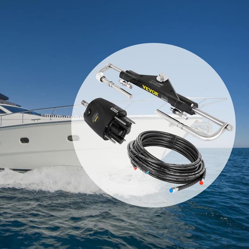 150HP Hydraulic Outboard Steering Kit with two lengths of 20 ft. hose Boat Marine System