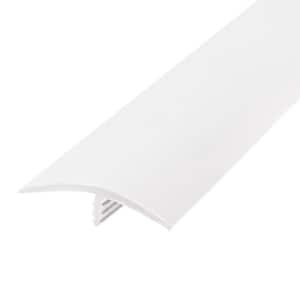 1-9/16 in. White Flexible Polyethylene Off-Set Barb Bumper Tee Moulding Edging 12 ft. long Coil