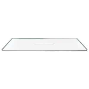 Zero Threshold 79 in. L x 40 in. W Customizable Threshold Alcove Shower Pan Base with Center Drain in White