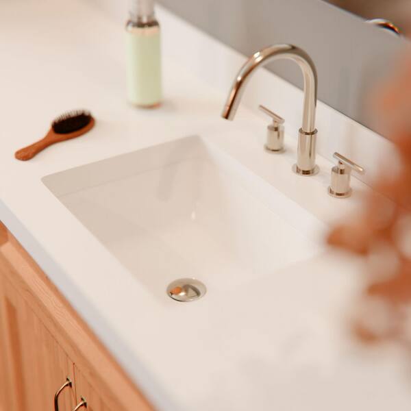 Novatto 20.5 in . Shallow Rectangular Undermount Porcelain