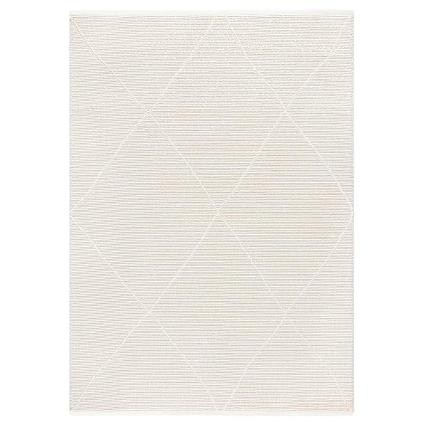 Luxe Tretta Contemporary Diamonds Ivory 5 ft. x 7 ft. Area Rug