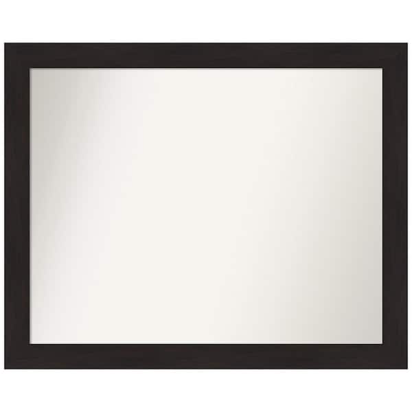Amanti Art Furniture Espresso Narrow 31.5 in. W x 25.5 in. H Non-Beveled Bathroom Wall Mirror in Brown