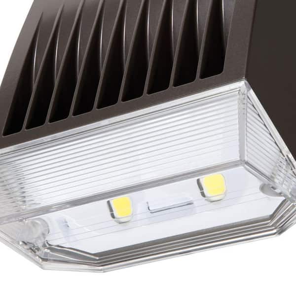 XTOR 120-Watt Equivalent Integrated LED Bronze Photocontrol Wall Pack Light, 5000K