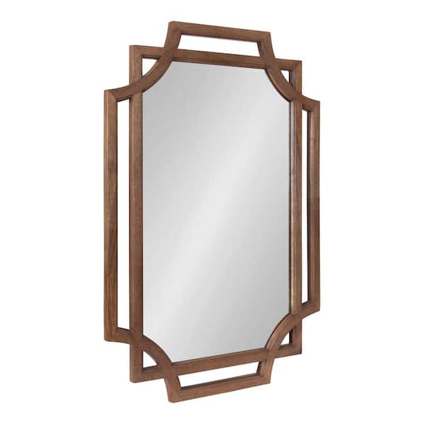 Kate and Laurel Minuette 27.00 in. H x 39.50 in. W Rectangle Wood Framed Natural Mirror