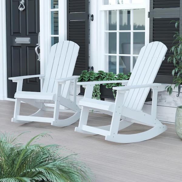 Plastic patio 2024 rocking chairs