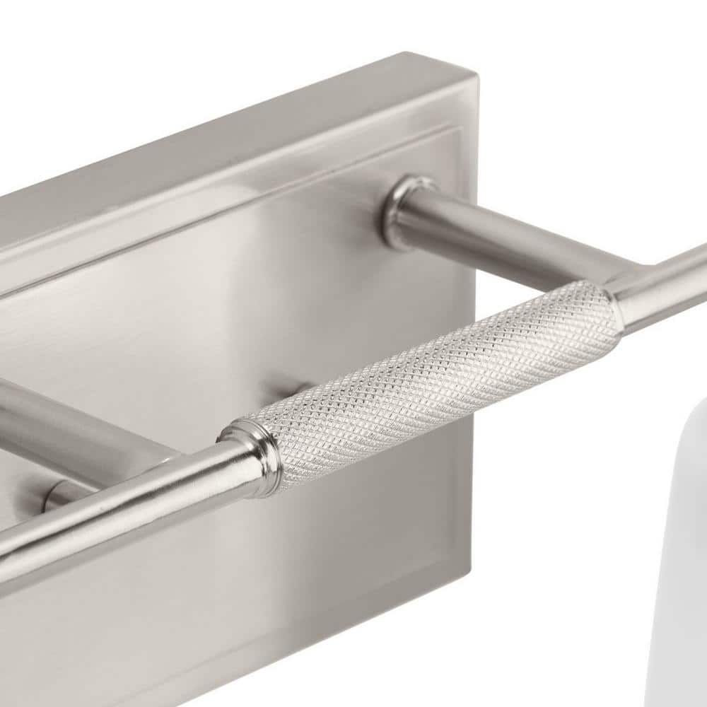 Brushed Nickel 4-Light Vanity with Opal Glass Shades