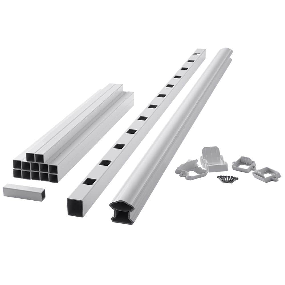 Fiberon 36 in. x 3 in. ArmorGuard Classic White Composite Stair Railing Kit