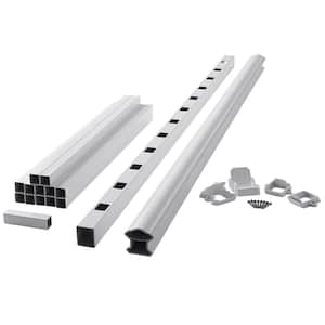 ArmorGuard Classic 72 in. White Composite Stair Rail Kit