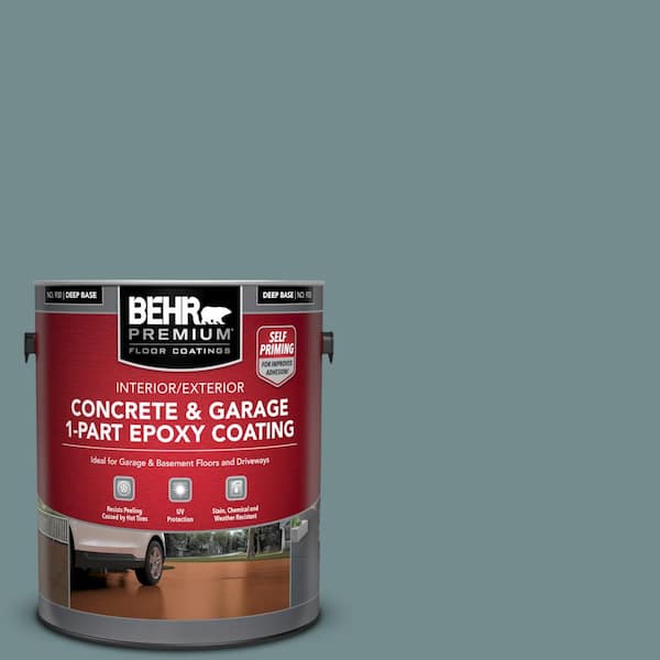 BEHR PREMIUM 1 gal. #PFC-53 Leisure Time Self-Priming 1-Part Epoxy Satin Interior/Exterior Concrete and Garage Floor Paint
