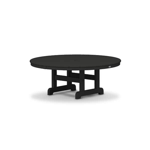 Trex Outdoor Furniture Cape Cod Charcoal Black 48 in. Round Patio Conversation Table